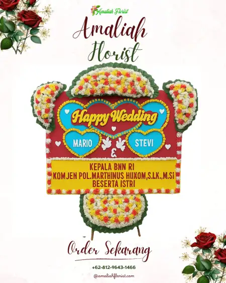 Papan Bunga Pernikahan Sobih